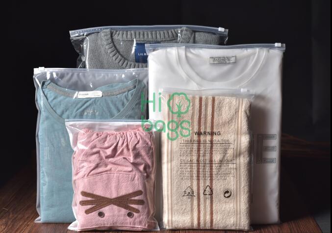 customized design and size slider bag  foor cloths